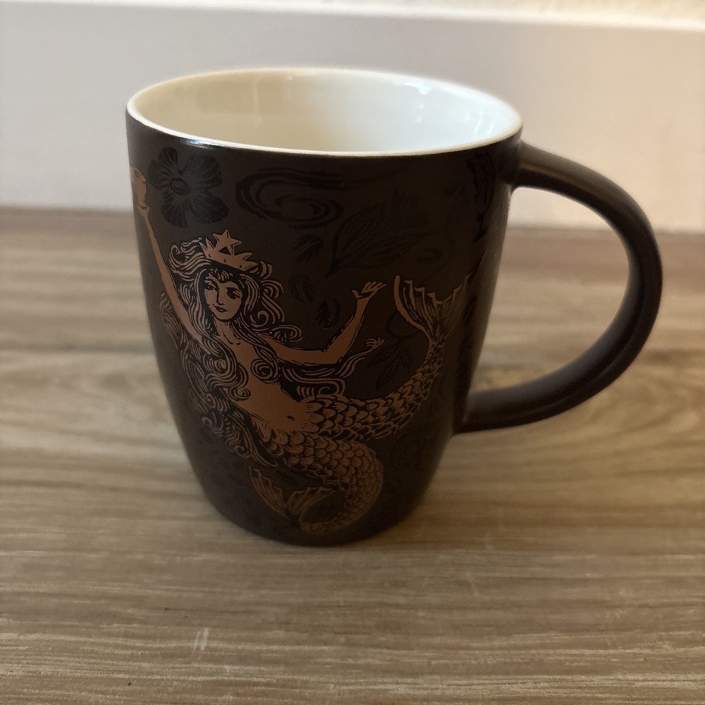 Starbucks Split Tail Mermaid Coffee Mug Siren Copper Brown 2011 40th Anniversary